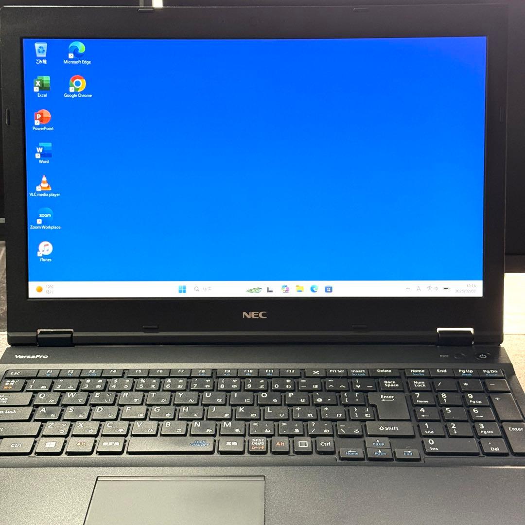 NECノートパソコン i7 16GB 新品SSD512 カメラ DVD テストA