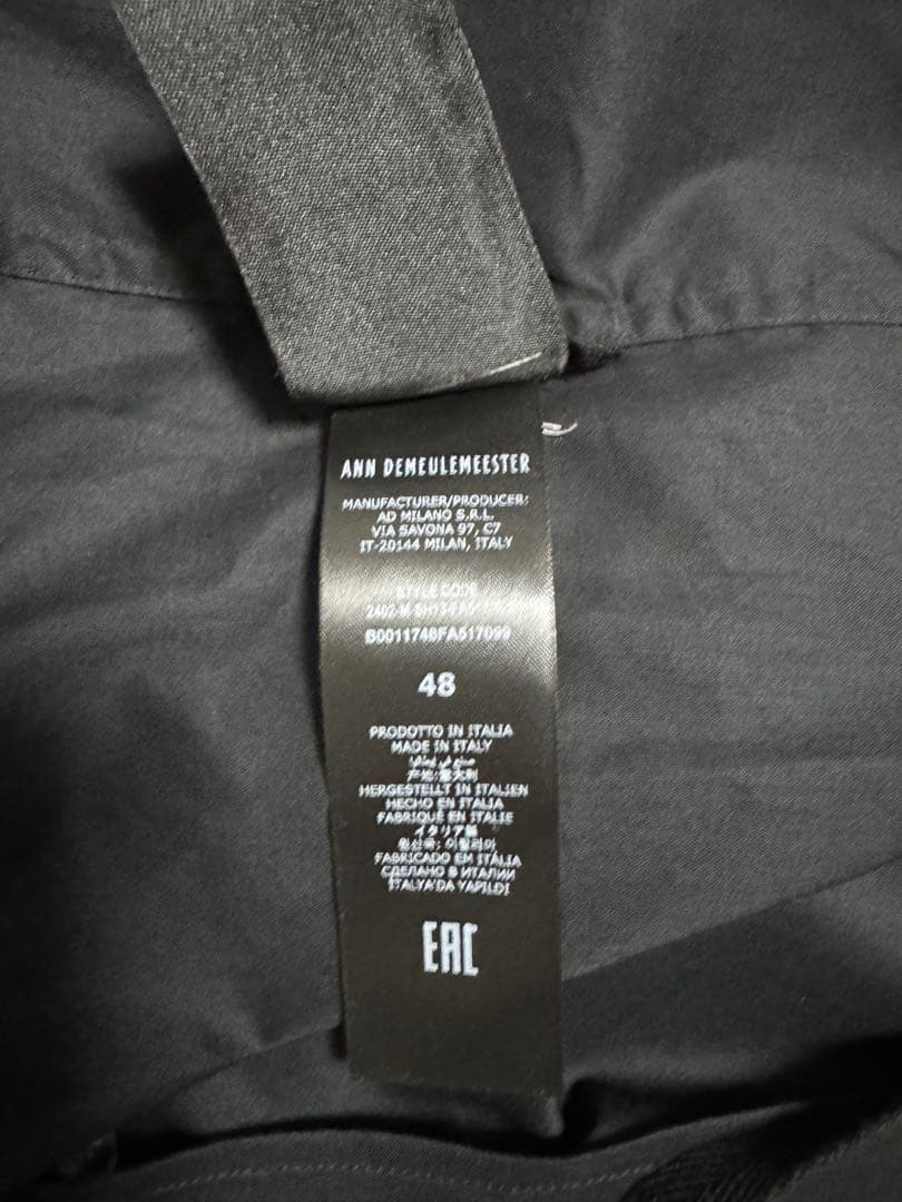 【新品】ANN DEMEULEMEESTER 24AW ロングシャツ