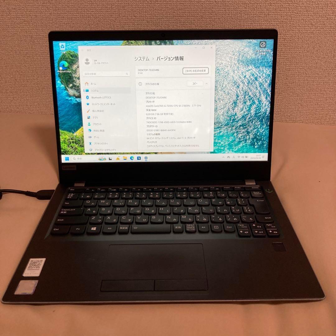 ★Lenovo V730-13 Core i5-7200U Win11 AC欠品