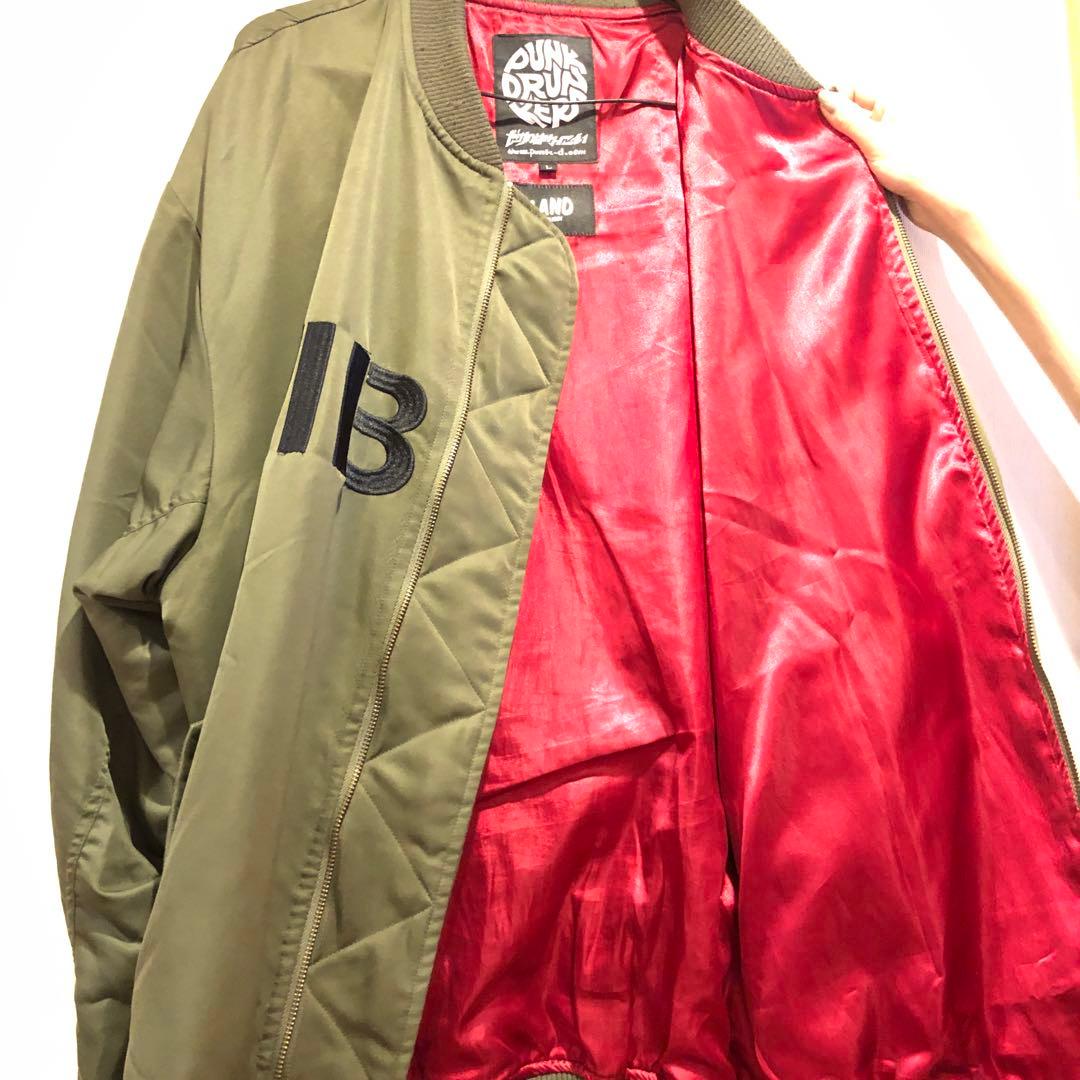 パンクドランカーズ✖️ミルクボーイコラボアイテム　MBPD スカジャン オリーブ色