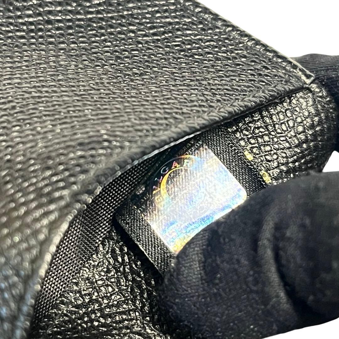 未使用級✨ブルガリ ケース ミニ財布 ロゴクリップ レザー ブラック 黒