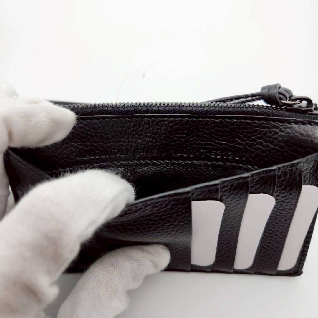 極上美品 バレンシアガ ケース カードケース 小銭入れ レザー 黒