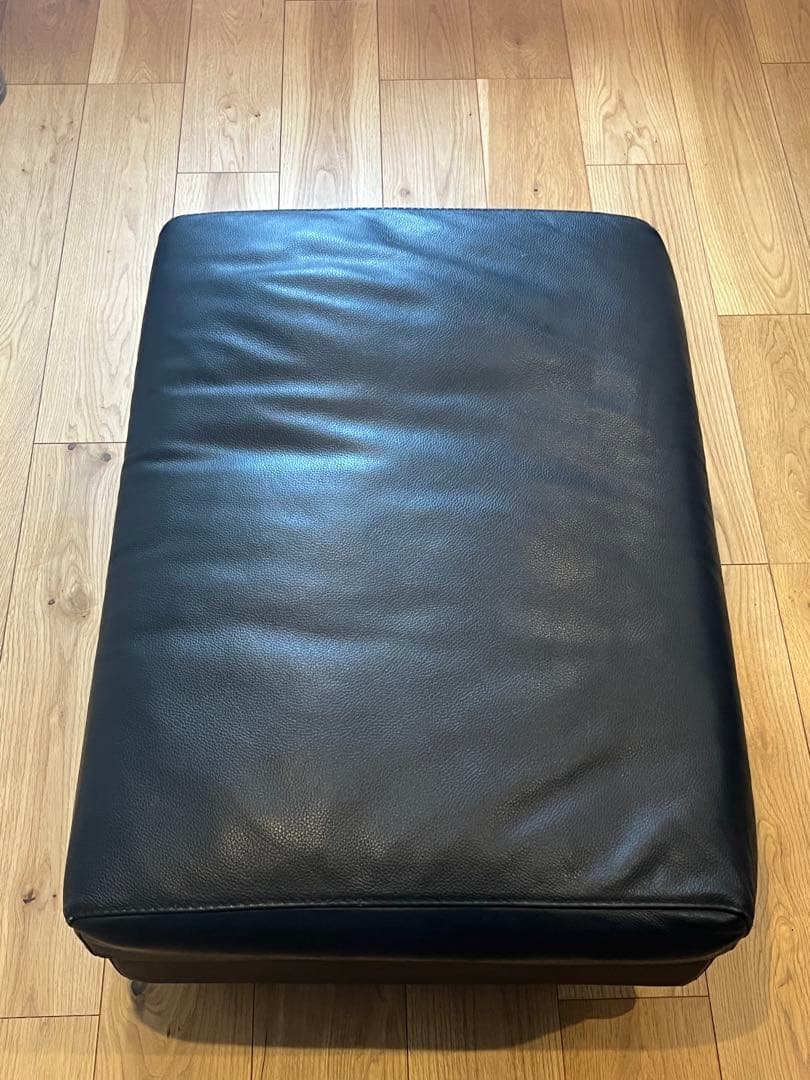無印良品 オットマン ブラック レザー 販売終了品