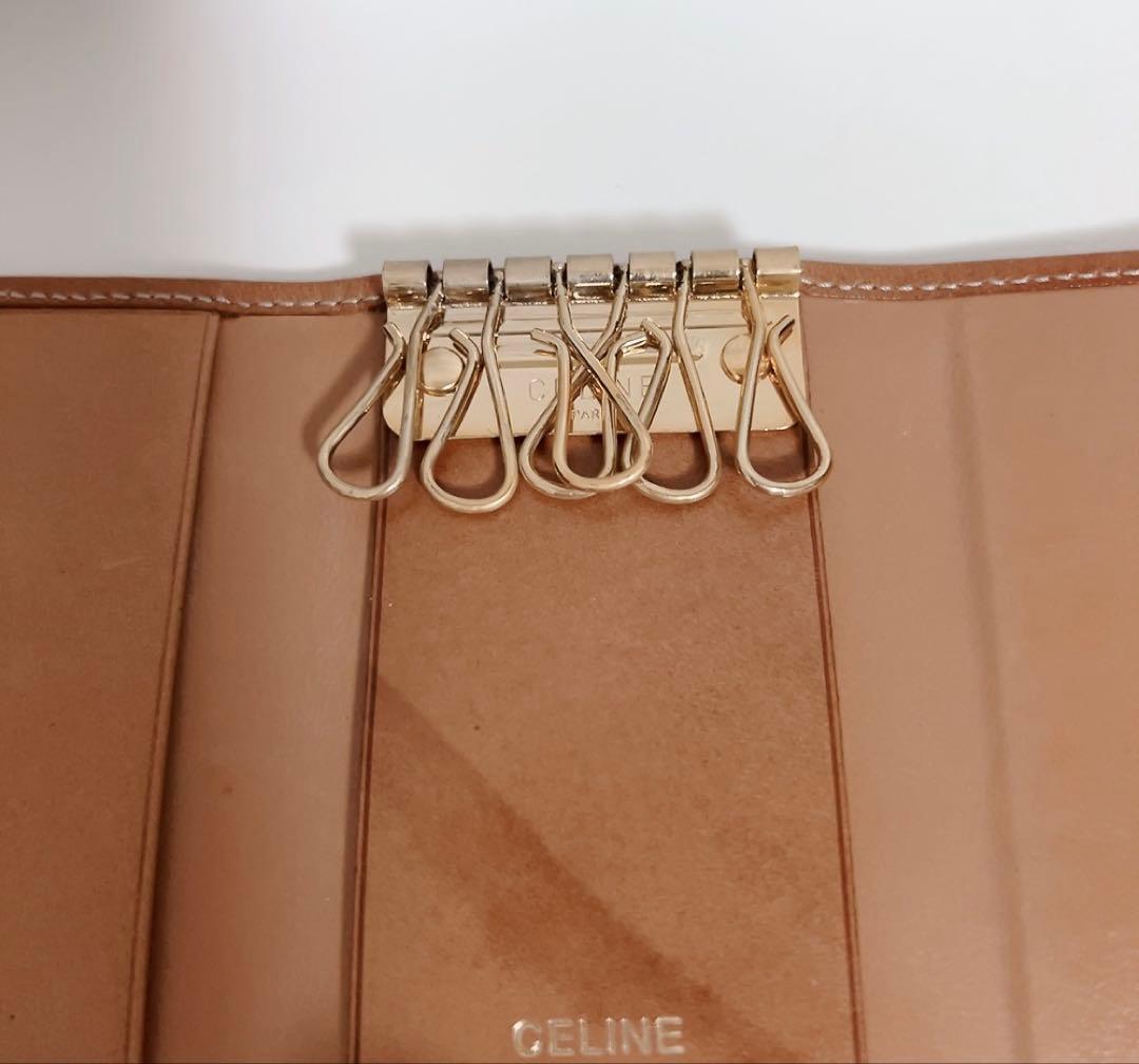 セリーヌ　CELINE キーケース　6連　ブラウン系　箱付き