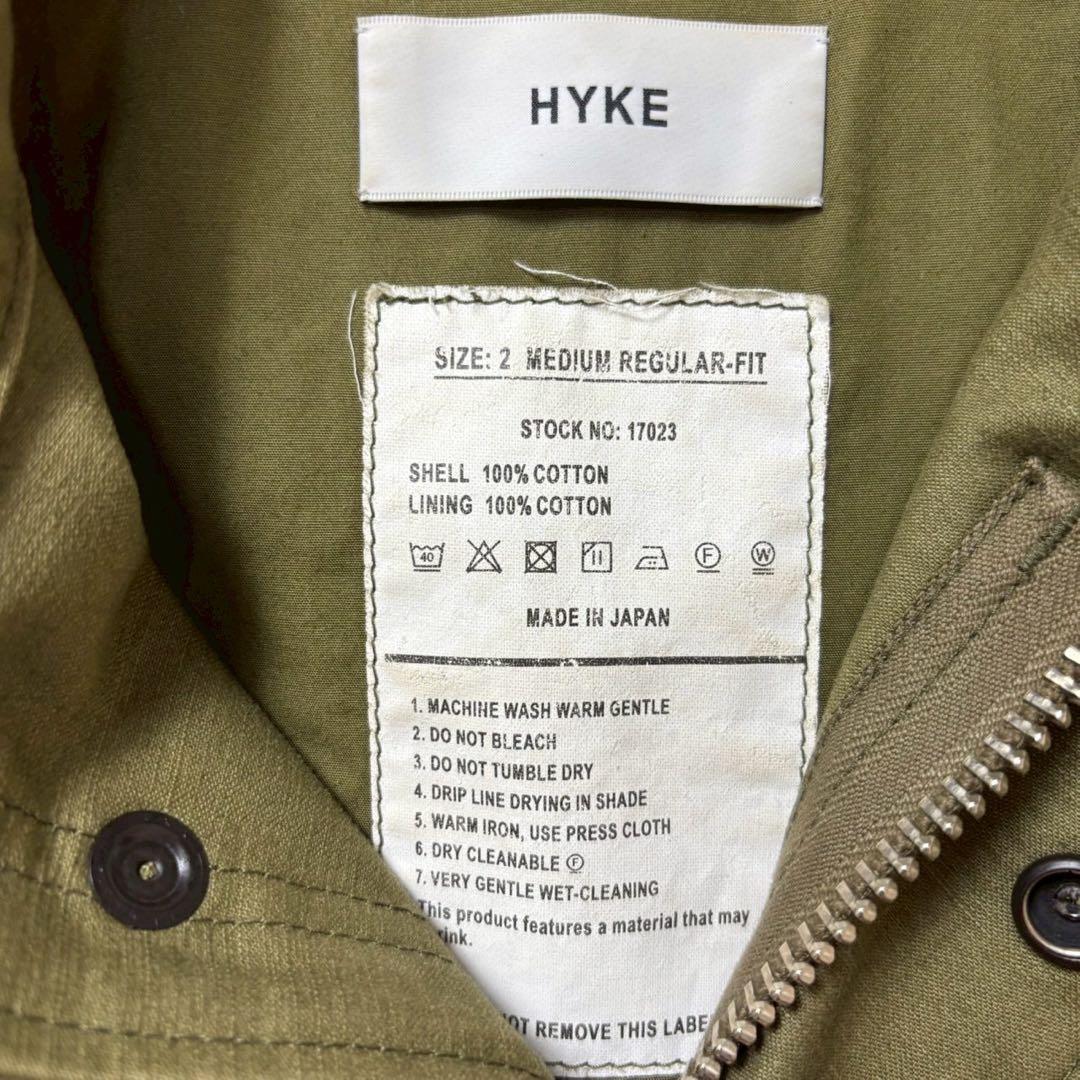 美品　ハイク　ミリタリージャケット　レギュラーフィット　オリーブグリーン　2