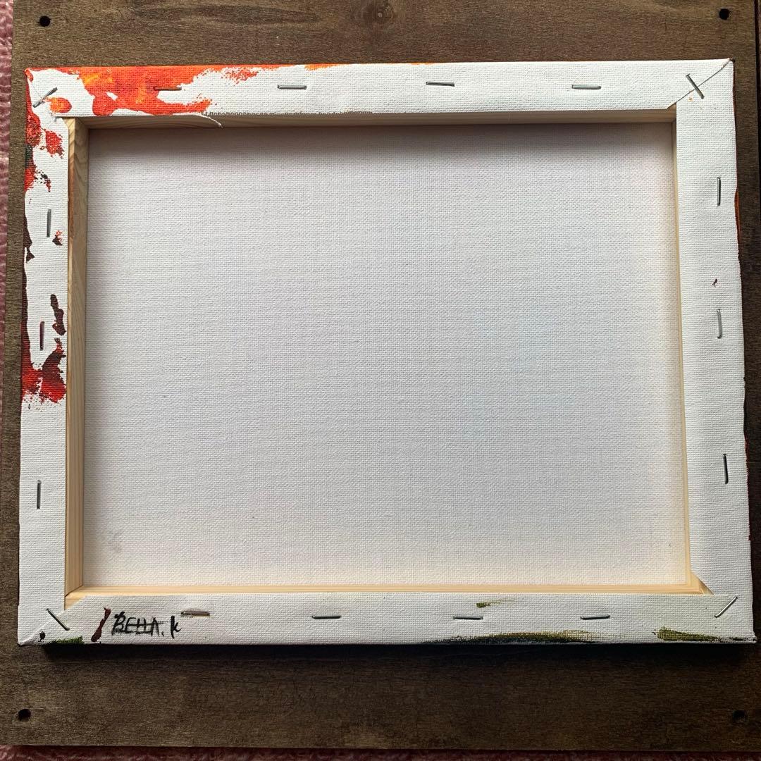 【アクリル画】幸せを運ぶ猫【絵画】白猫、オッドアイ