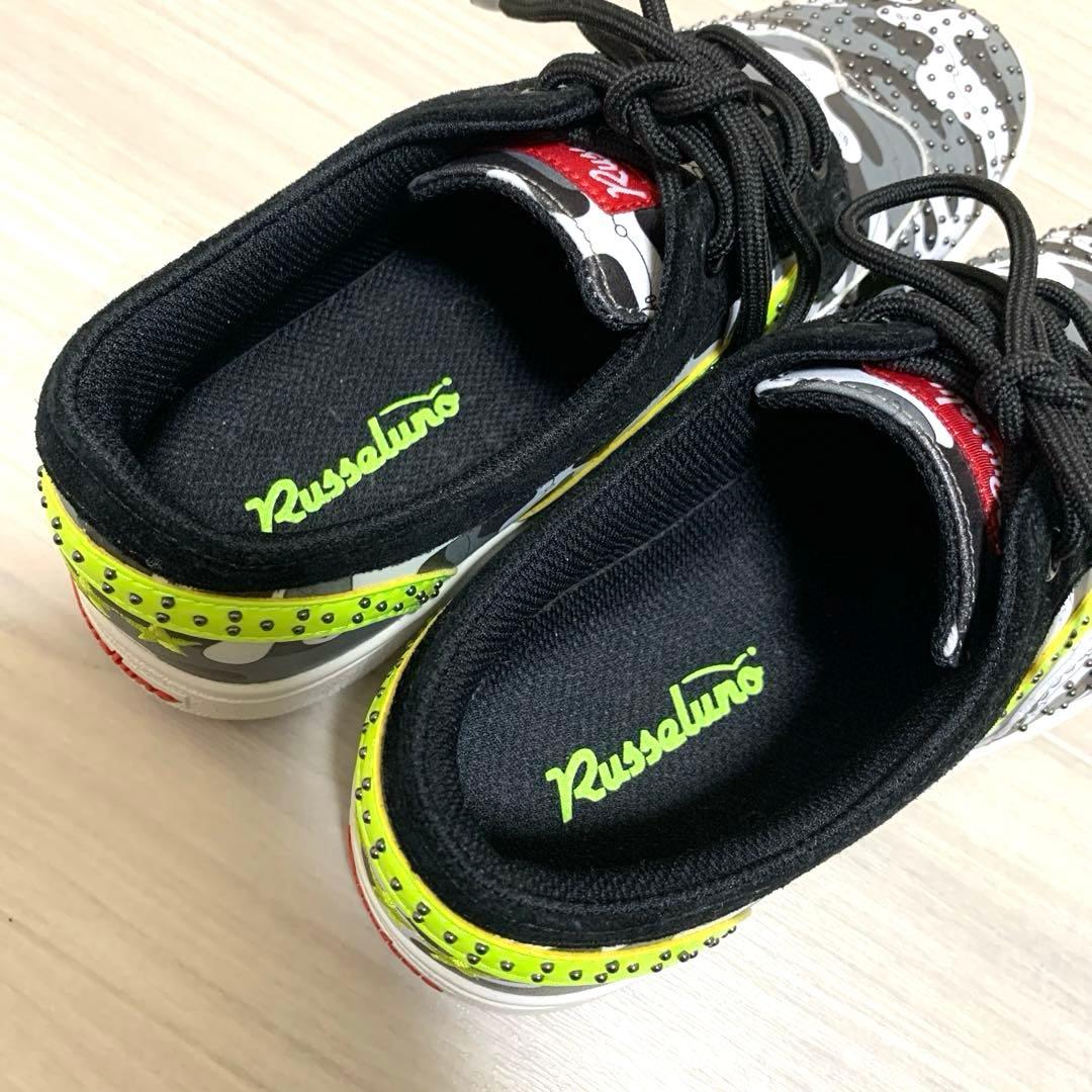 【未使用美品】RUSSELUNO ゴルフシューズ 24.0 スタッズカモフラ
