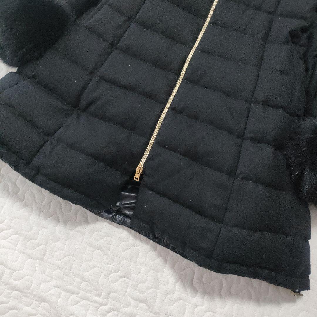 美品✨ヘルノ×ロロピアーナ　カシミヤ96％　ファーダウンコート　黒　46