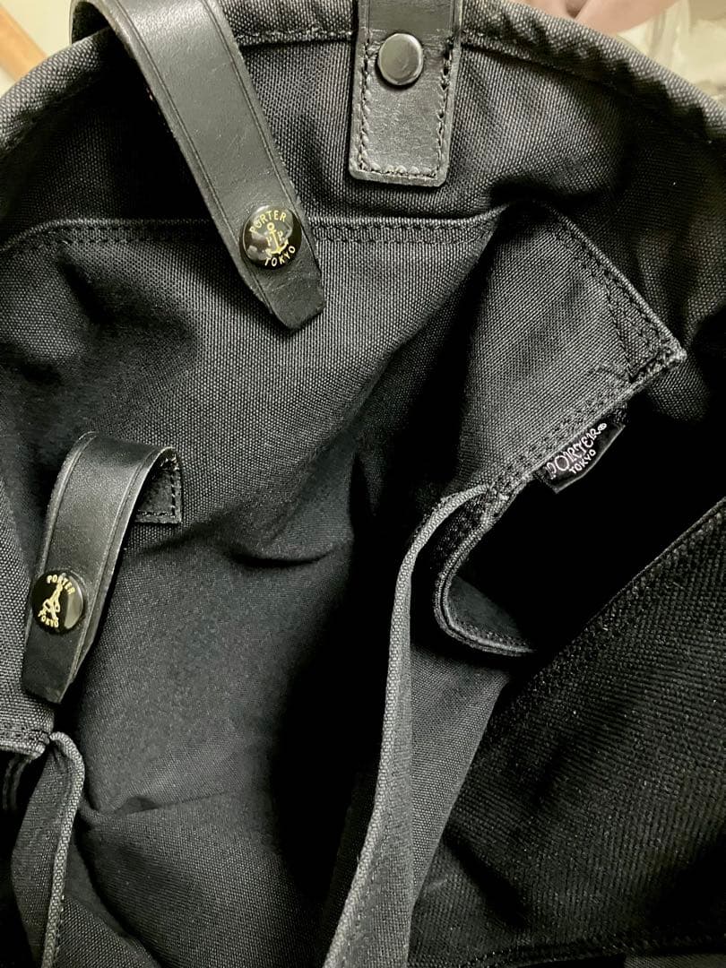 PORTER（ポーター）吉田カバン ブラックキャンバス2wayトートバッグ