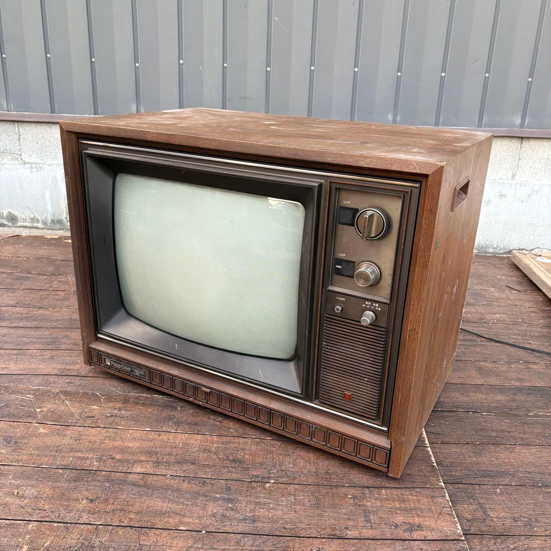 昭和レトロ ナショナル ブラウン管テレビ TH18-E38 1976年製ジャンク