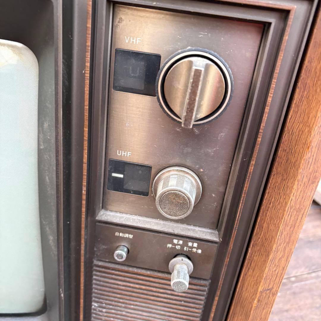 昭和レトロ ナショナル ブラウン管テレビ TH18-E38 1976年製ジャンク