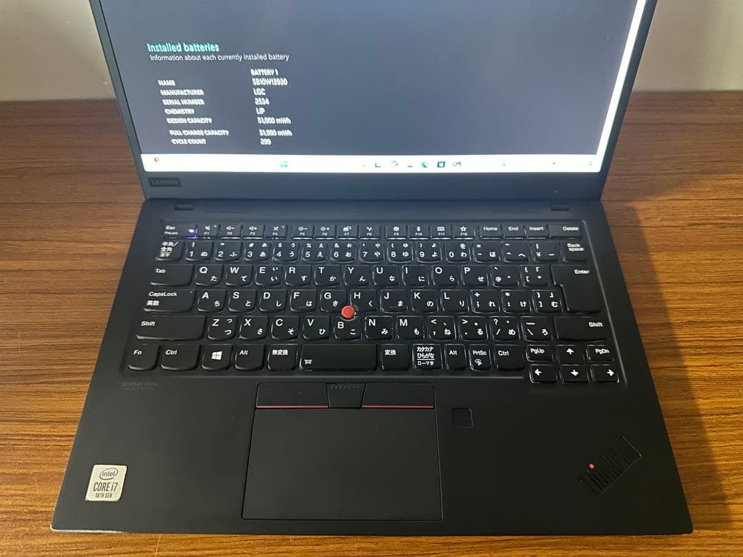 Windowsノート本体 ThinkPad X1 Carbon i7-10510 16Gb 512Gb