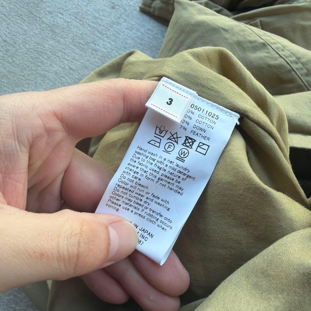 トップス VISVIM CORNET DOWN SHIRT 0124105011025