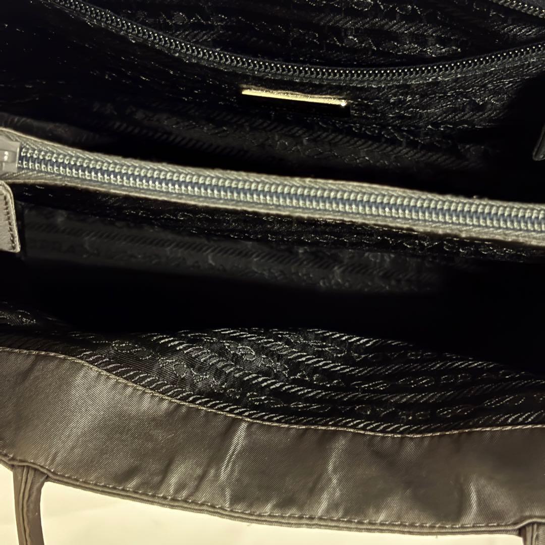 美品PRADAテスートアルデシア トートバッグ グレー A4可保存袋付き