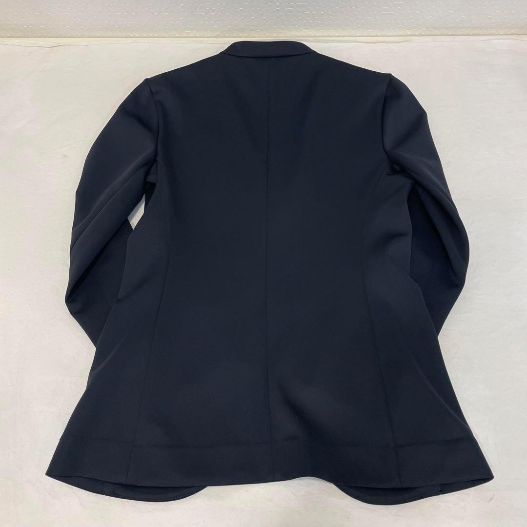 パンツスーツ スーツセレクト セットアップ ノーカラージャケット 新品 濃紺 S