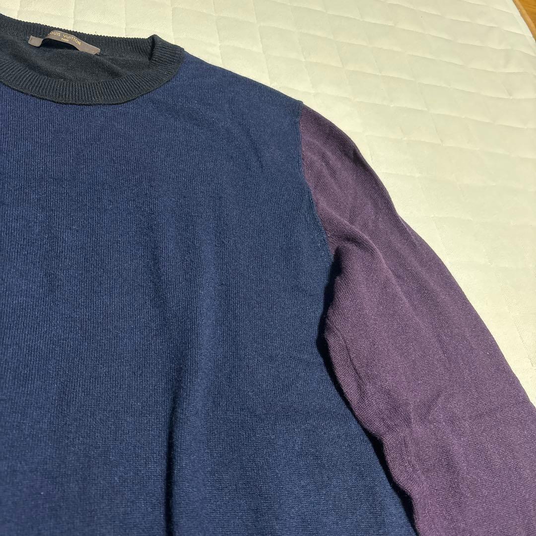 ルイヴィトン カシミヤ100% クルーネック ハイゲージ ニット セーター