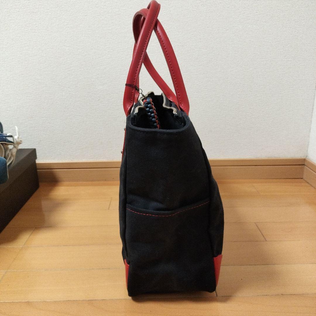 未使用品　日乃本帆布　革持ち手　ビジネスバッグ　トートバッグ