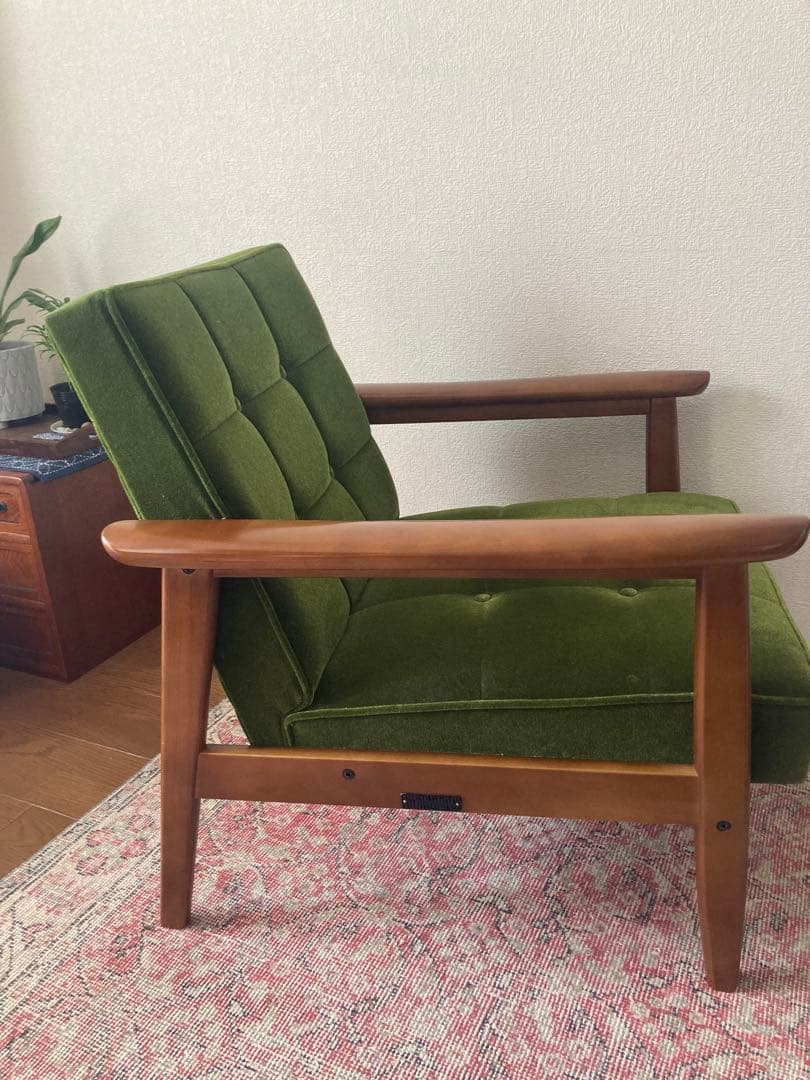 カリモク60K モケットグリーン1シーター