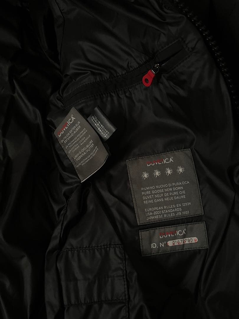 デュベティカフード付きダウンジャケット 黒　unisex ディオニシオ