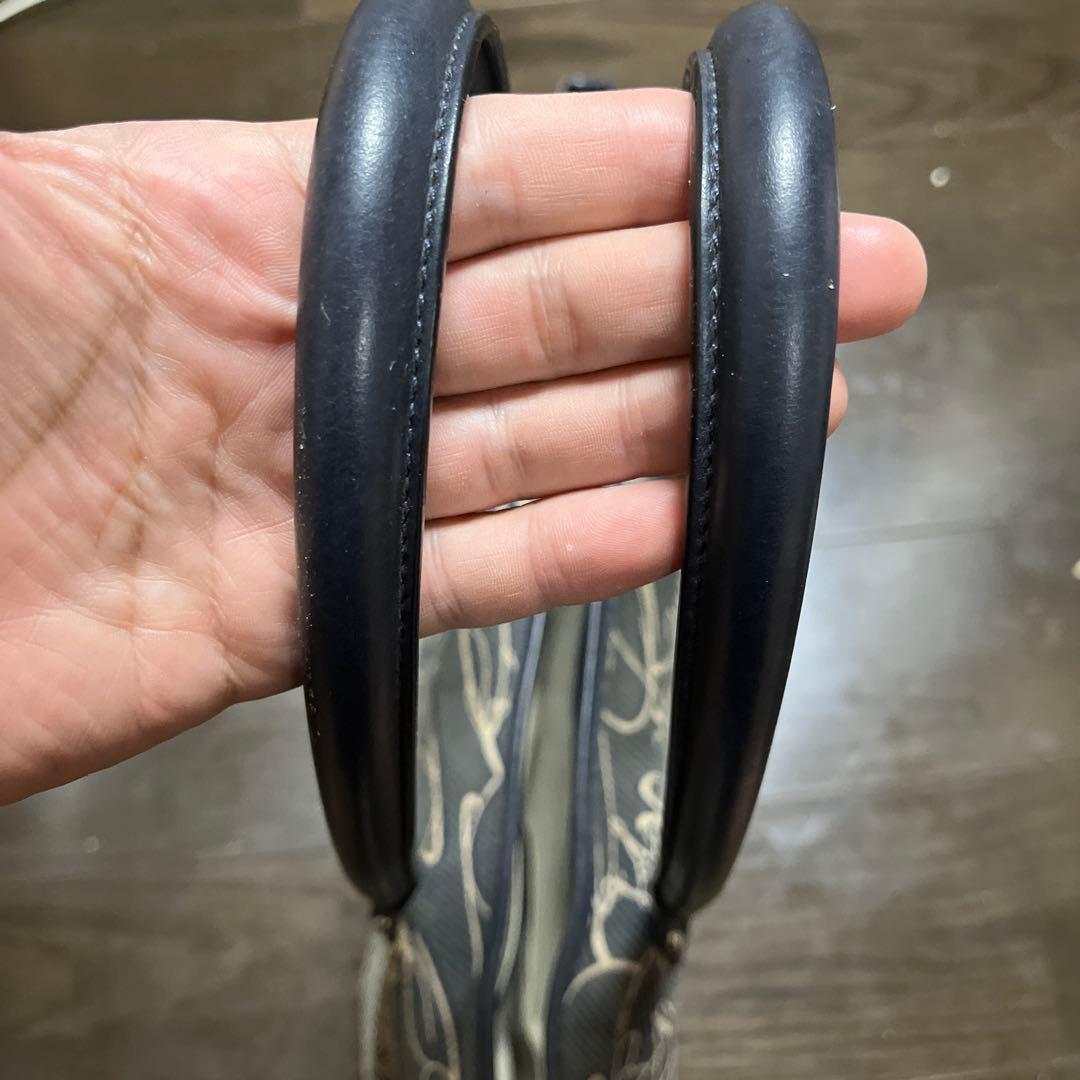 【ベルルッティ】トゥジュール スクリット アラベスク キャンバス　ランド