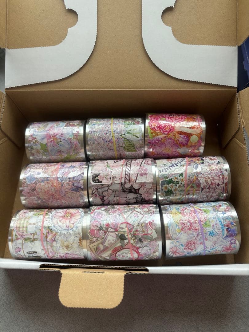 ピンク系　お花　海外マステ　９本セット