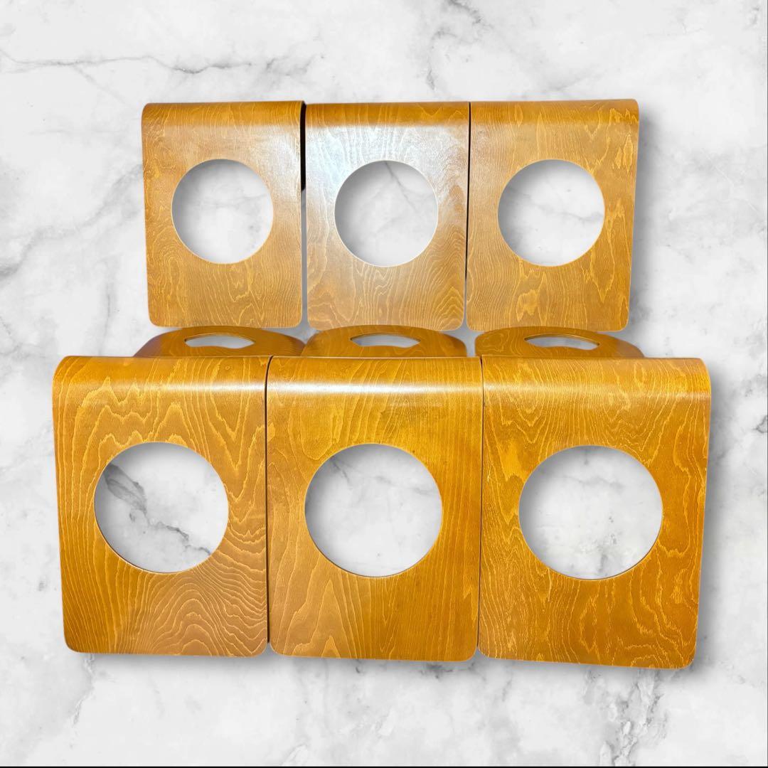 【6脚セット】　和座椅子 曲木椅子　木製 旅館 イス