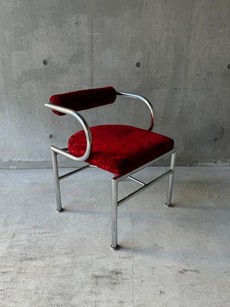 ベルベットチェア　ミッドセンチュリー　スペースエイジ　ポストモダン