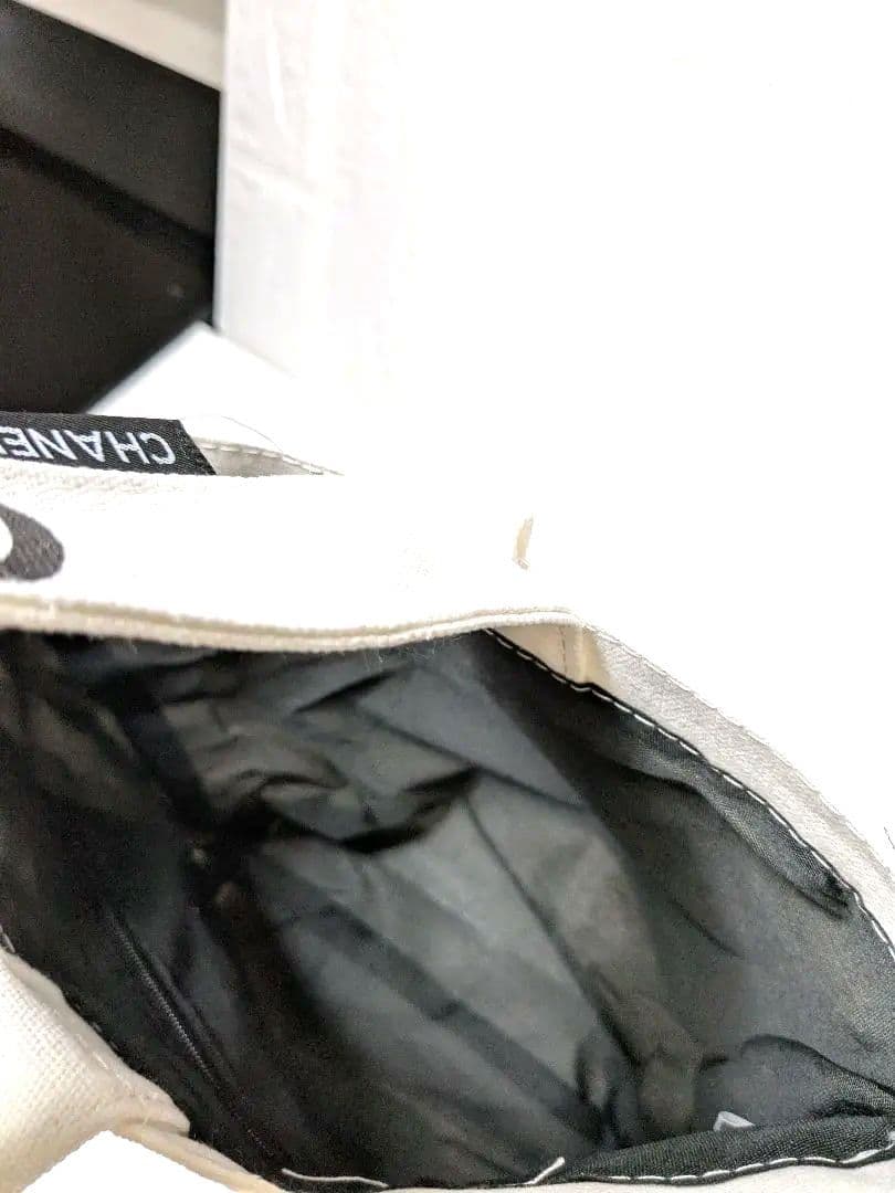 CHANEL ホワイト キャンバス トートバッグ　新品！正規品！