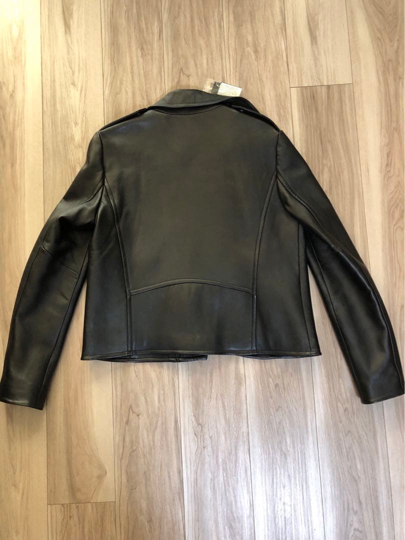 レザージャケット/マックスマーラ /ブラック/新品未使用/ライダーズジャケット