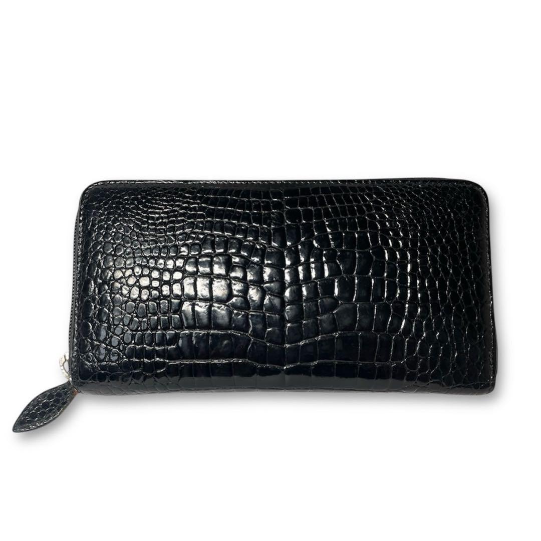 ロダニア RODANIA シャイニングクロコダイル 長財布 ラウンドファスナー
