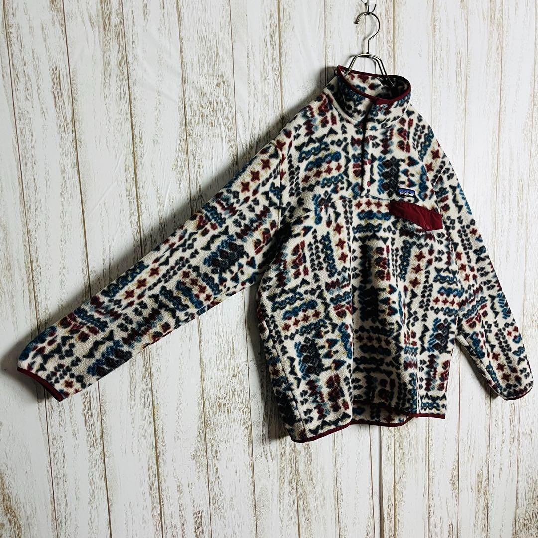 【希少デザイン】パタゴニア ⭐︎ シンチラスナップ 総柄フリースジャケット 即完