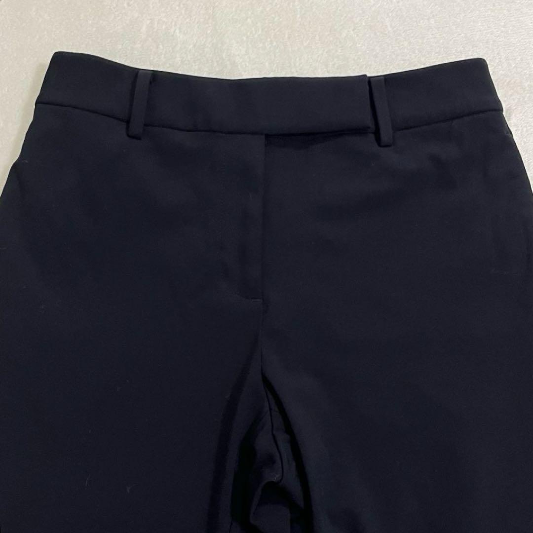 PLST プラステ 洗える パンツスーツ ノーカラー セットアップ 黒 S