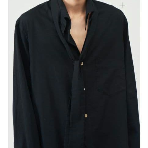 BED J.W. FORD　Bow Collar Shirts 2 BLACK