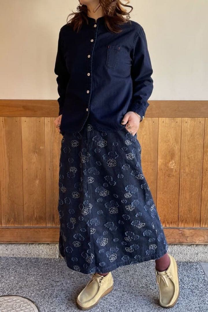 ア*ド様 BLUE TRICK ブルートリック シンプルスカート　 バラ 薔薇