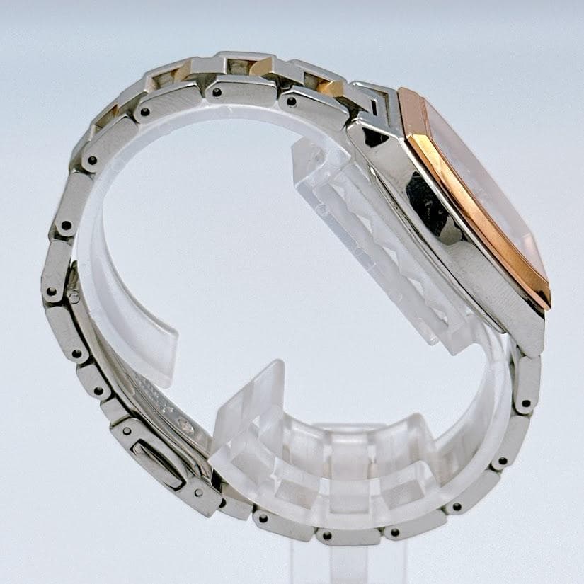 美品 セイコー ルキア 電波ソーラー レディース腕時計 ピンク トノー