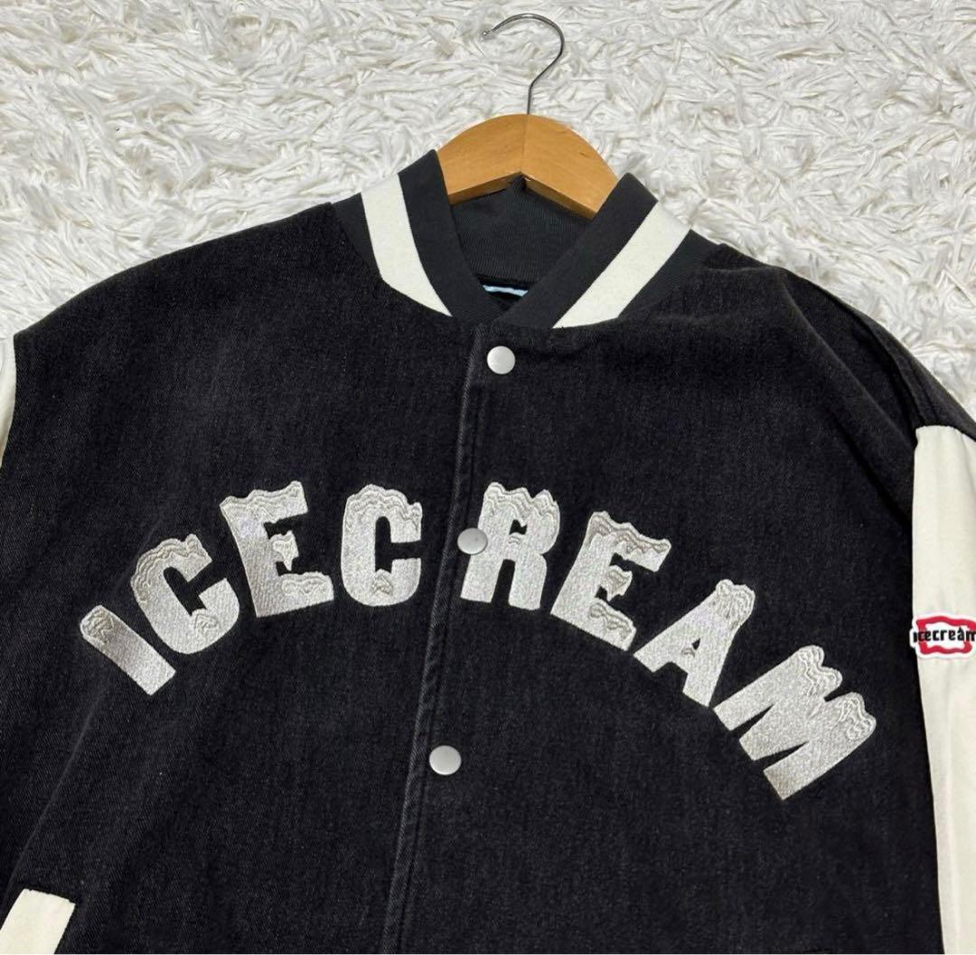 美品！ icecream デニムジャケット スカジャン アイスクリーム 刺繍