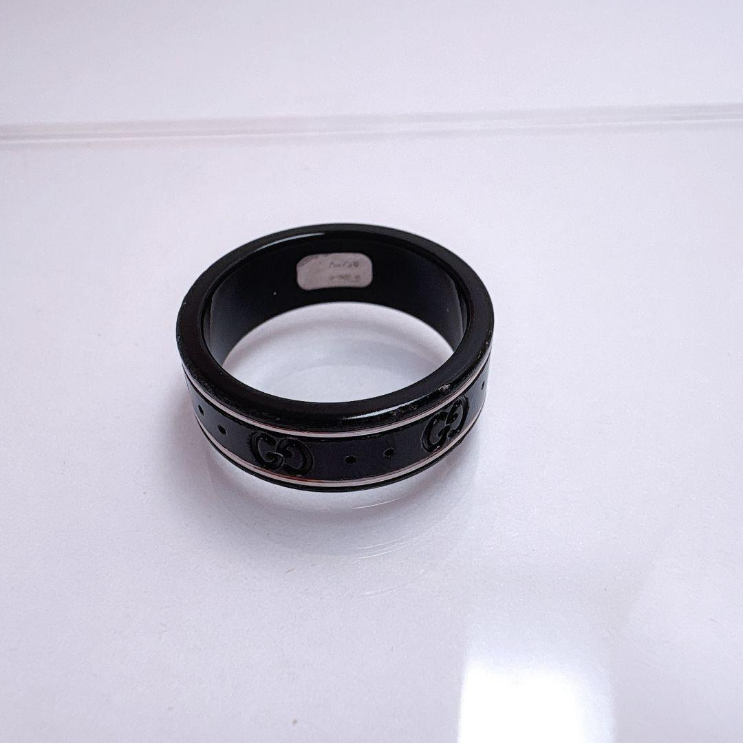 グッチ ブラック L アイコンリング Au750 17