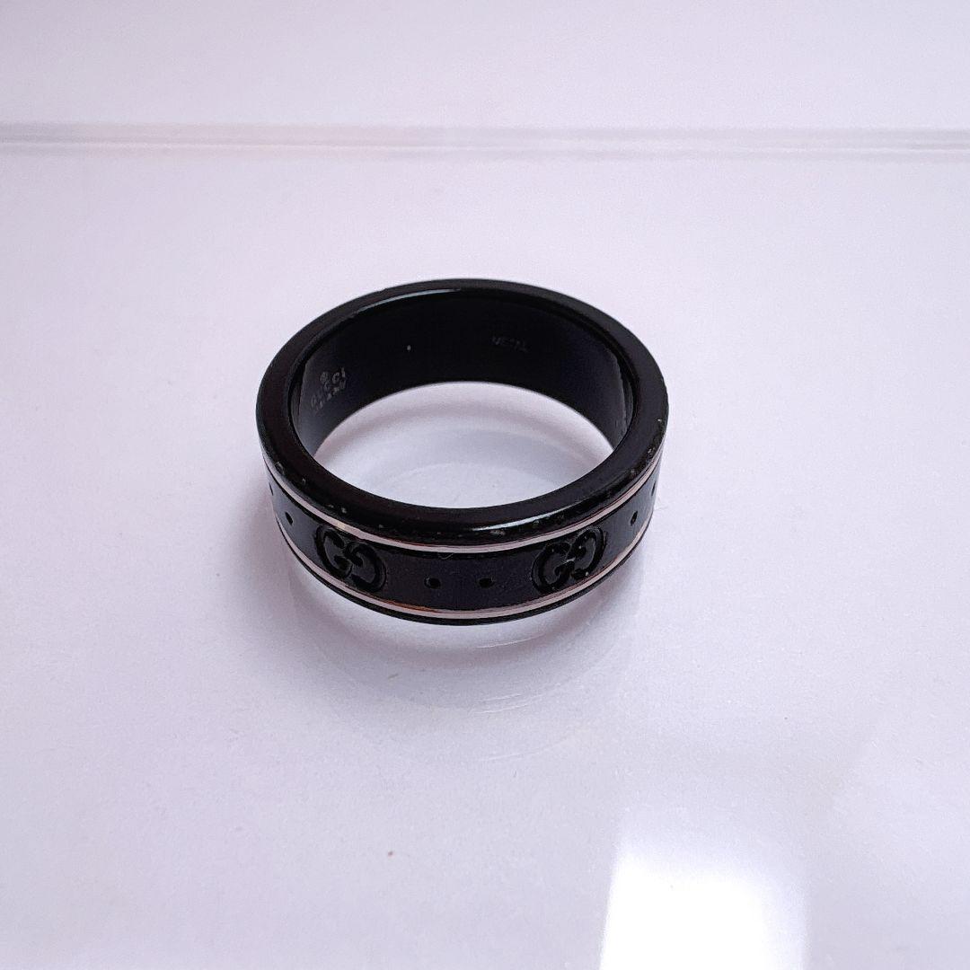 グッチ ブラック L アイコンリング Au750 17