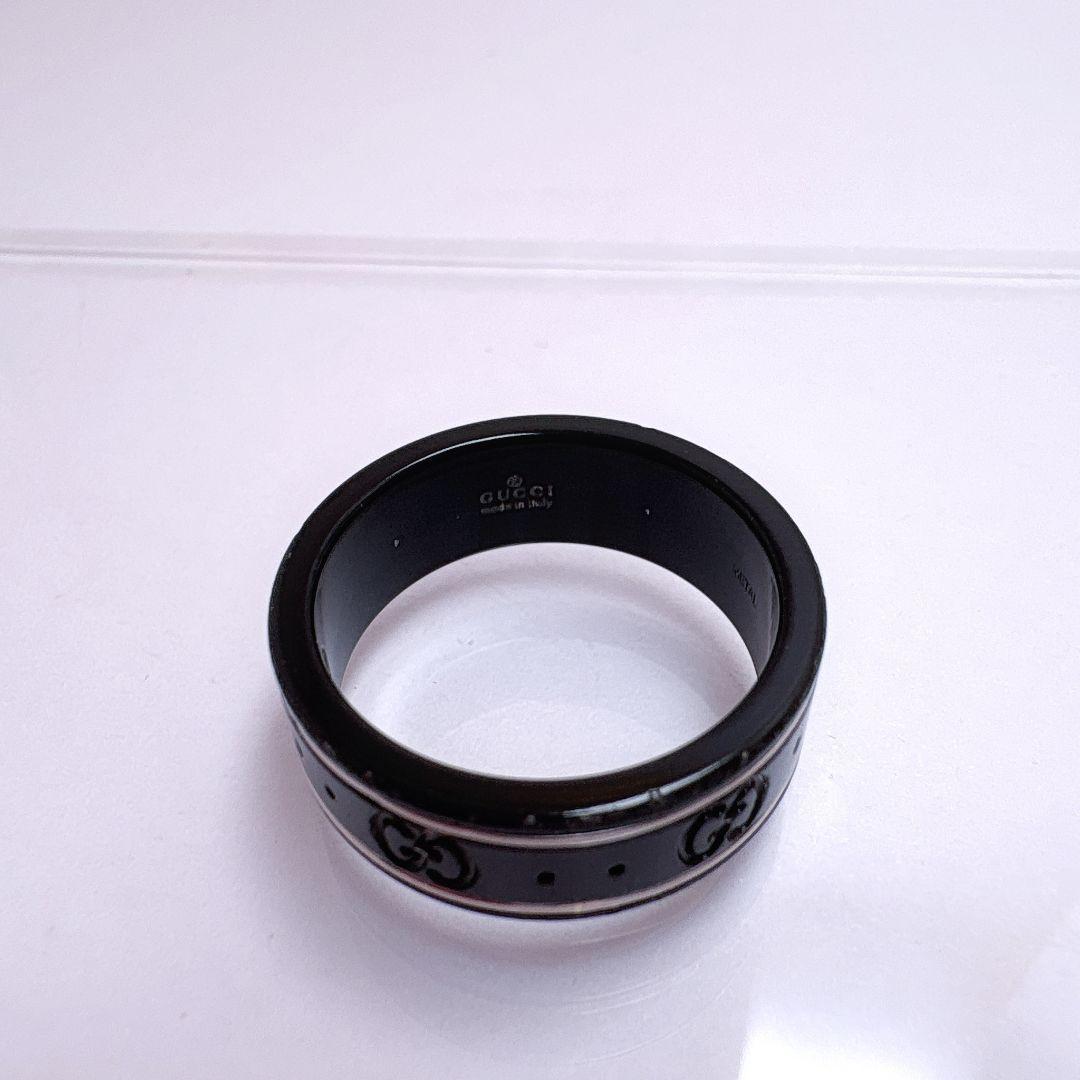 グッチ ブラック L アイコンリング Au750 17