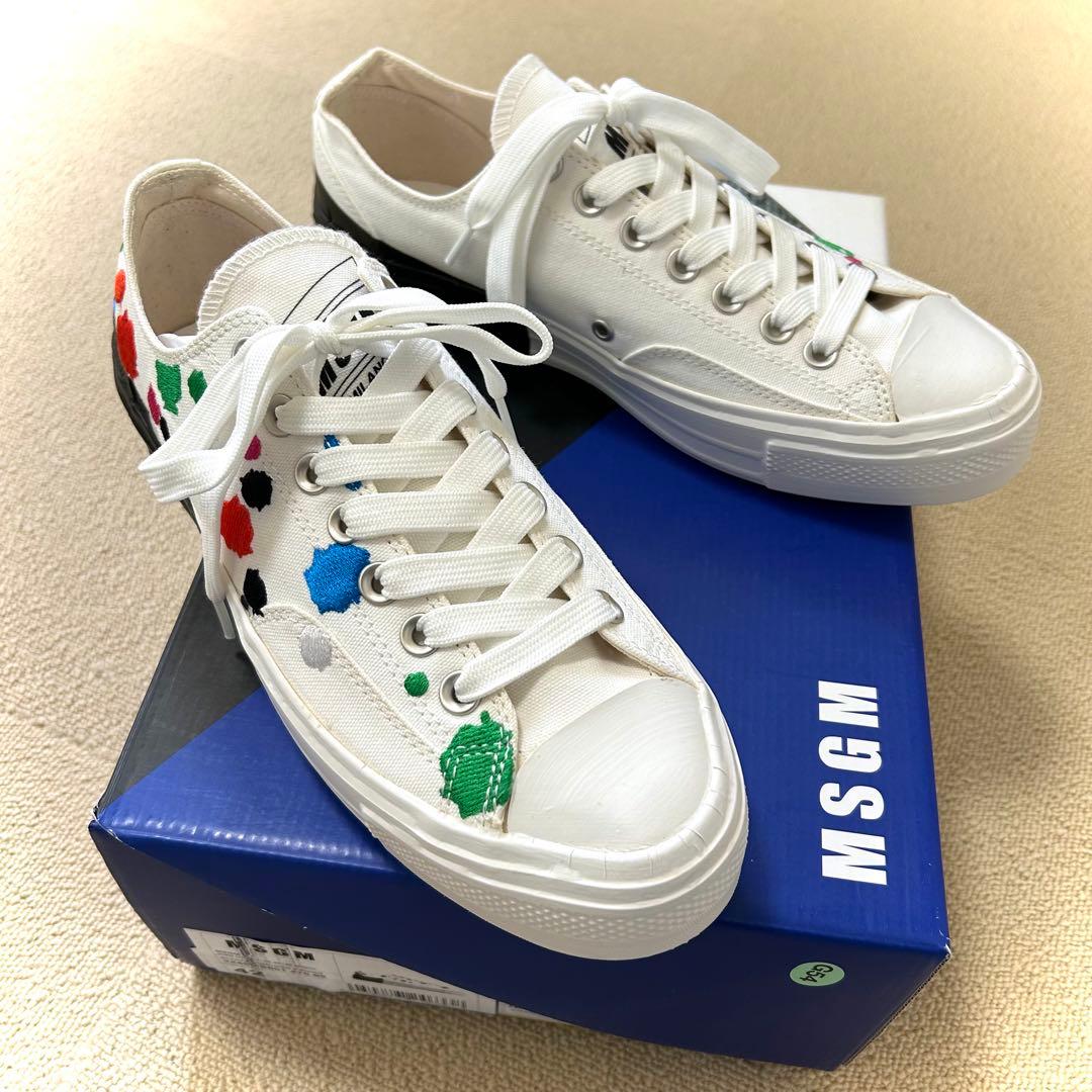新品MSGMペンキ刺繍マルチカラースニーカー4227cmarni junya