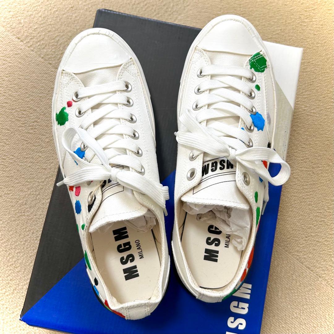 新品MSGMペンキ刺繍マルチカラースニーカー4227cmarni junya