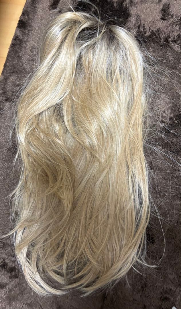 ピンクエイジ！ ロングウィッグ アイボリーゴールドグラデーション 55cm