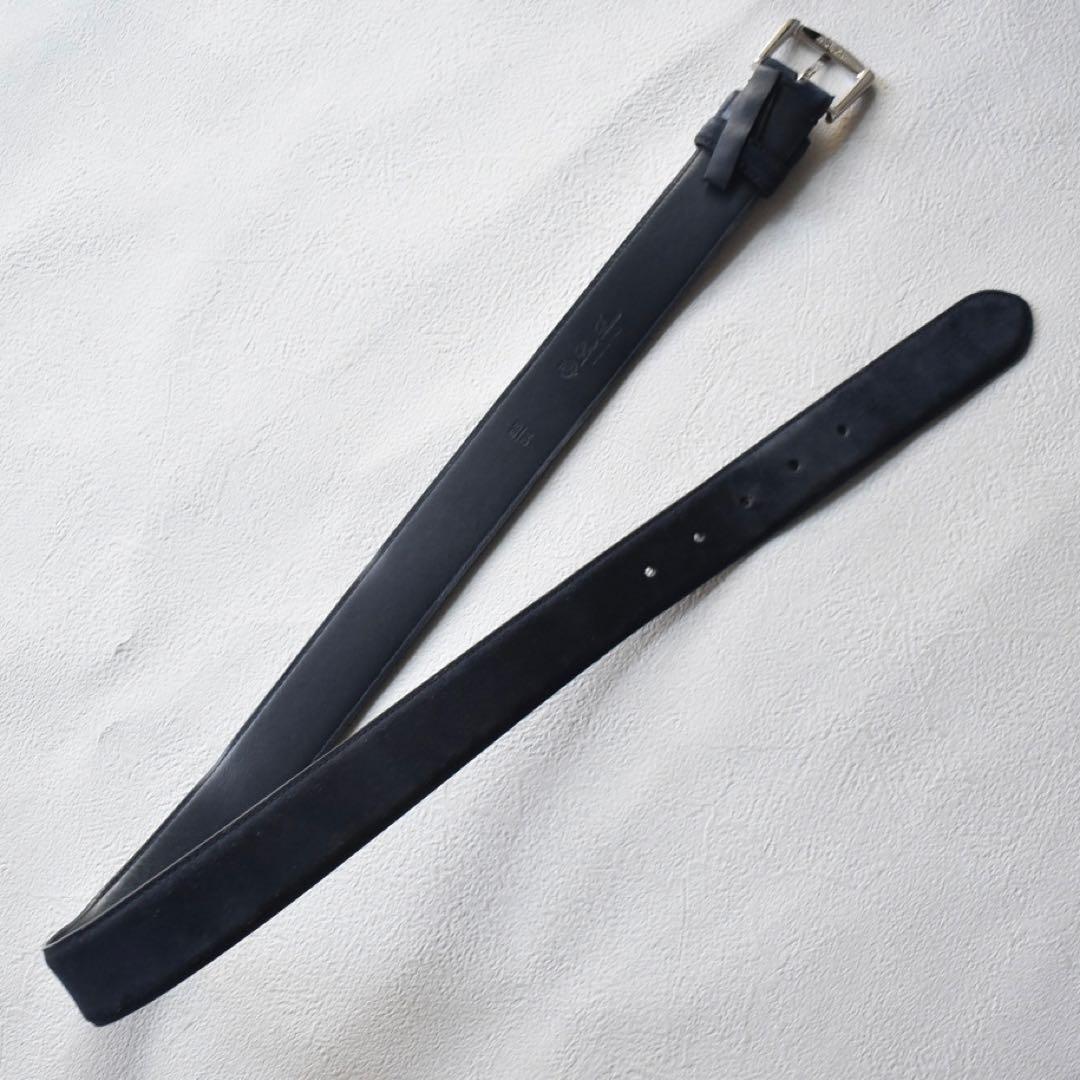 Loro Piana アルサベル スエードベルト 85/34 クラシックブルー