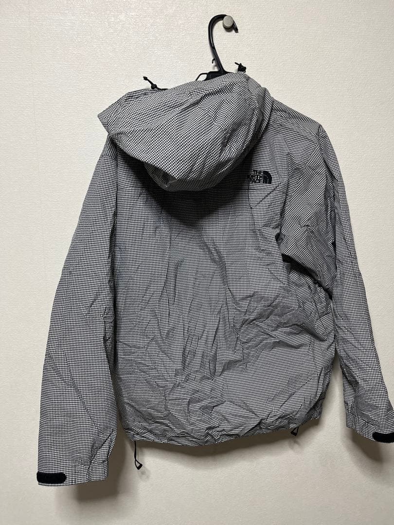 THE NORTH FACE スクープジャケット ギンガムチェック 白 黒 L