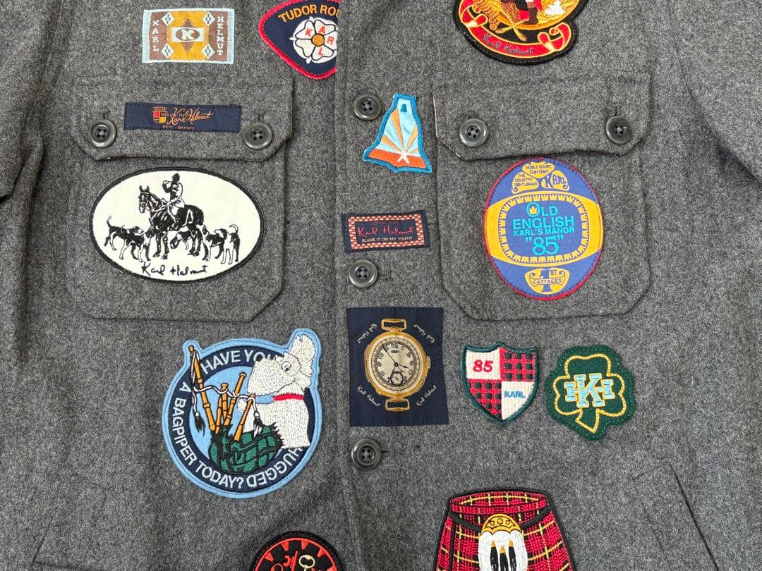 美品　カールヘルム　ワッペンジャケット　メンズM ピンクハウス