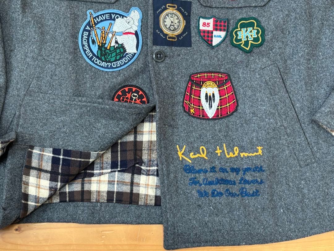 美品　カールヘルム　ワッペンジャケット　メンズM ピンクハウス