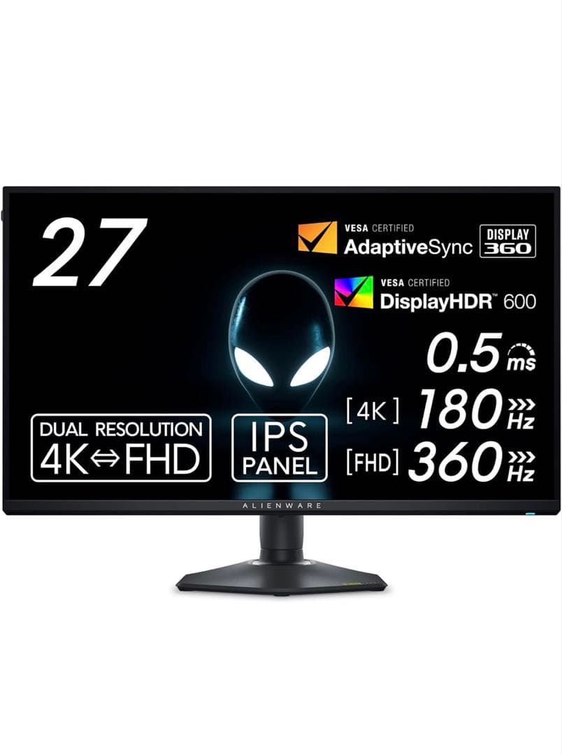 【Alienware】AW2725QF-A 27インチ IPSゲーミングモニター