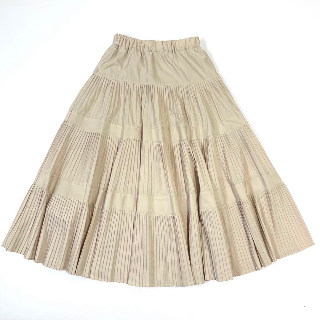 BEARDSLEY ビアズリー プリーツティアードスカート