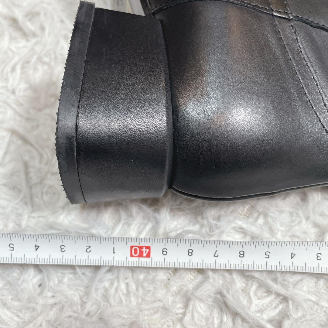 極美品　ファビオルスコーニ　ロングブーツ　レザー　ブラック　黒　23cm 36