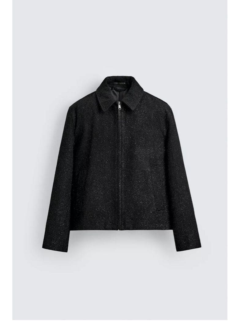 ZARAシャイニーテクスチャージャケット